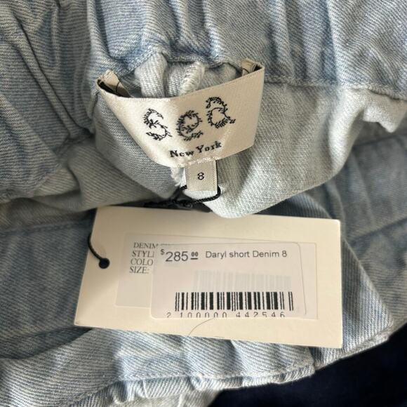Sea New York Daryl Bleached Denim Shorts Blue Size 8 NWT - Picture 8 of 8